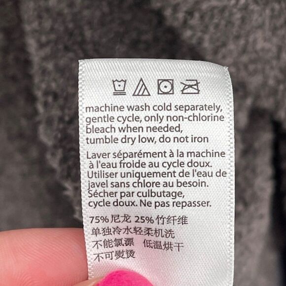 Barefoot Dreams Cozy Chic Lite Island Wrap Cardigan Sweater Carbon Gray S/M‎ - Picture 12 of 12